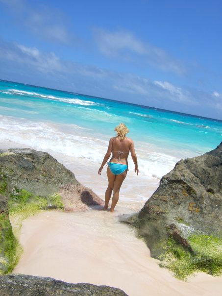 Woman on beach - Bermuda