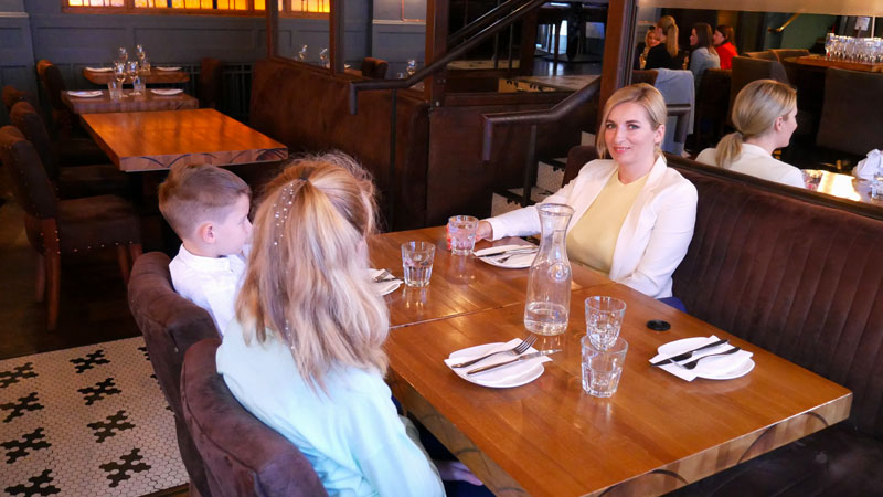 Family dinning at Cleaver East restaurant Dublin